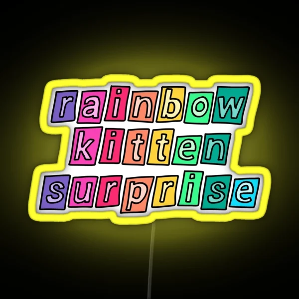 Rainbow Kitten Surprise RGB Neon Sign