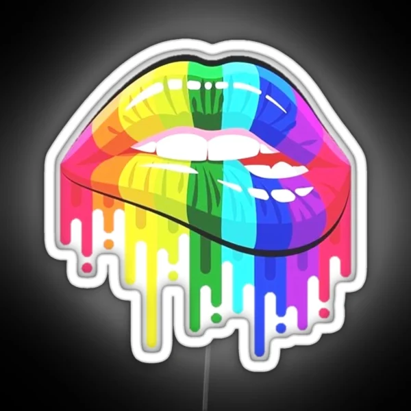 Rainbow Lips RGB Neon Sign