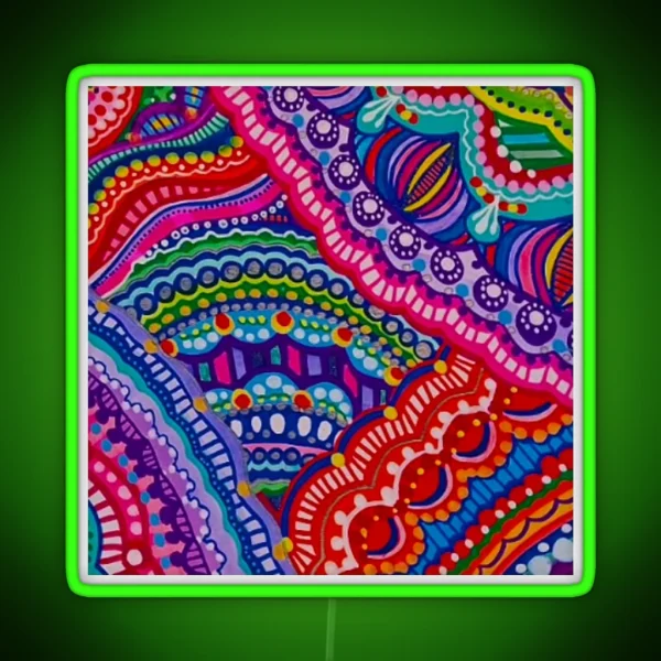 Rainbow Patterns RGB Neon Sign