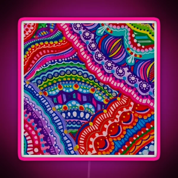 Rainbow Patterns RGB Neon Sign