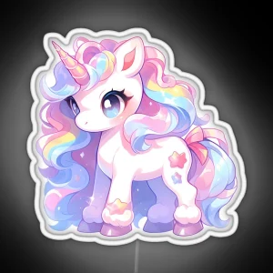 Rainbow Unicorn Kawaii Unicorn My Little Pony RGB Neon Sign