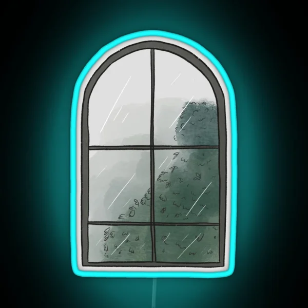 Rainy Day Window RGB Neon Sign
