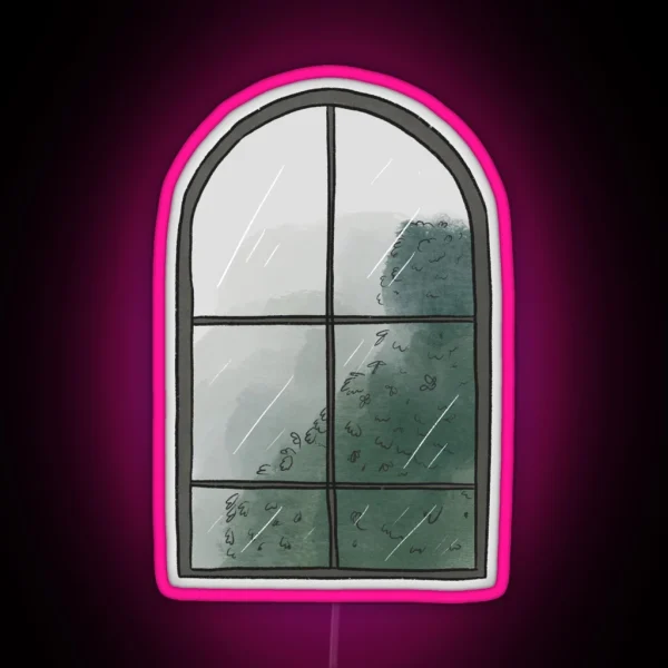 Rainy Day Window RGB Neon Sign