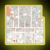 Raleigh city map neon sign with bohemian style NC colors