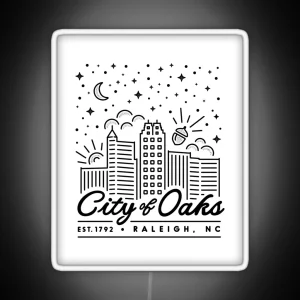 Raleigh City Of Oaks Merchandise RGB Neon Sign