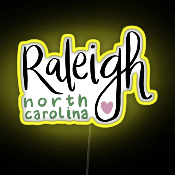 Raleigh N C RGB Neon Sign