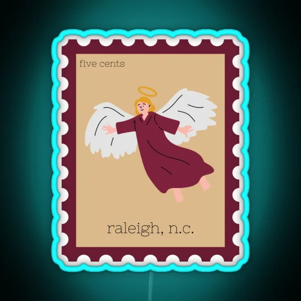 Raleigh NC Stamp RGB Neon Sign