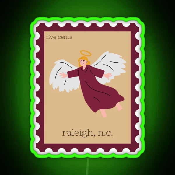 Raleigh NC Stamp RGB Neon Sign