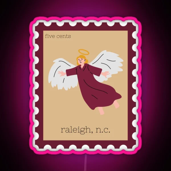 Raleigh NC Stamp RGB Neon Sign