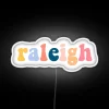 Raleigh RGB LED Neon Sign with Vibrant Color Changing Lighting Effects