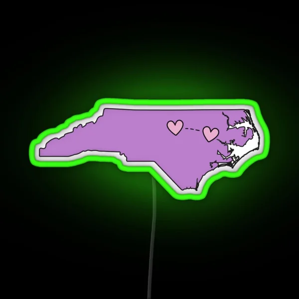 Raleigh To Greenville RGB Neon Sign
