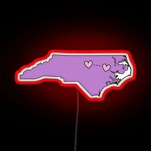Raleigh To Greenville RGB Neon Sign
