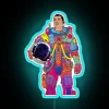Raleigh city map with vibrant colors and customizable RGB lighting