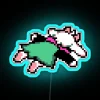 Vibrant RGB Neon Wall Sign Lighting with Customizable Color Ralsei Splat