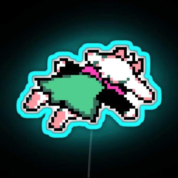 Ralsei Splat RGB Neon Sign
