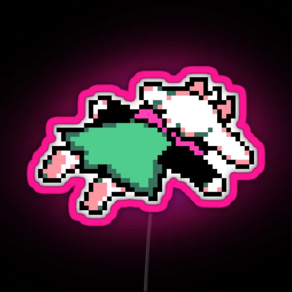 Ralsei Splat RGB Neon Sign