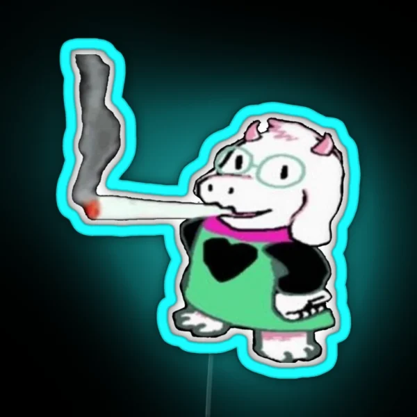 Ralsei Weed RGB Neon Sign
