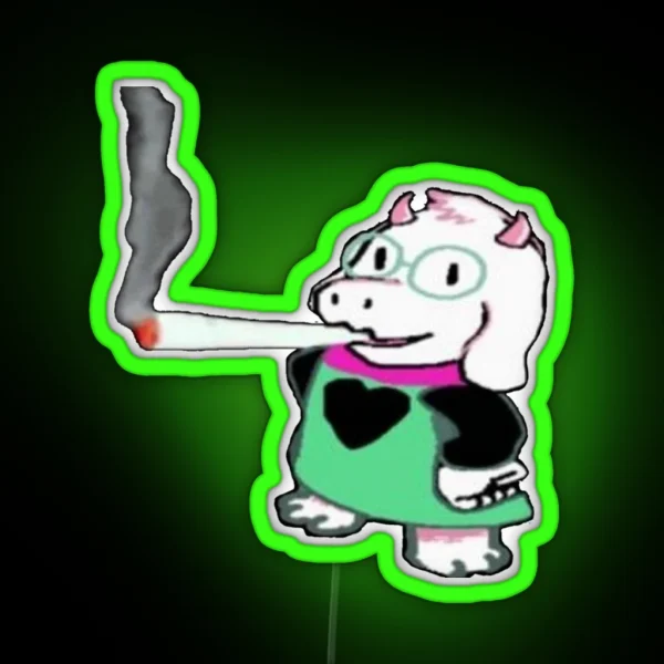 Ralsei Weed RGB Neon Sign