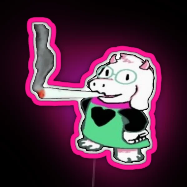 Ralsei Weed RGB Neon Sign