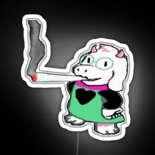 Ralsei Weed RGB Neon Sign