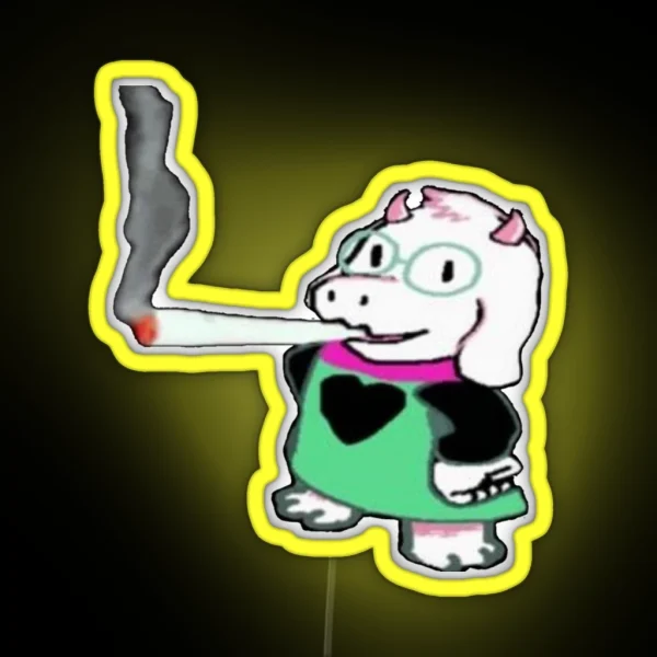Ralsei Weed RGB Neon Sign