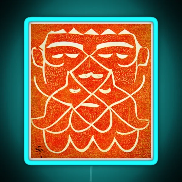Ram Dass Yantra Lithograph Powerful RGB Neon Sign