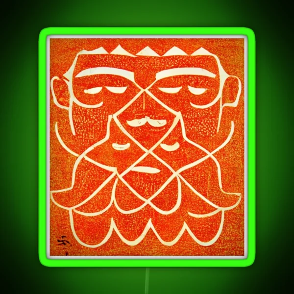Ram Dass Yantra Lithograph Powerful RGB Neon Sign