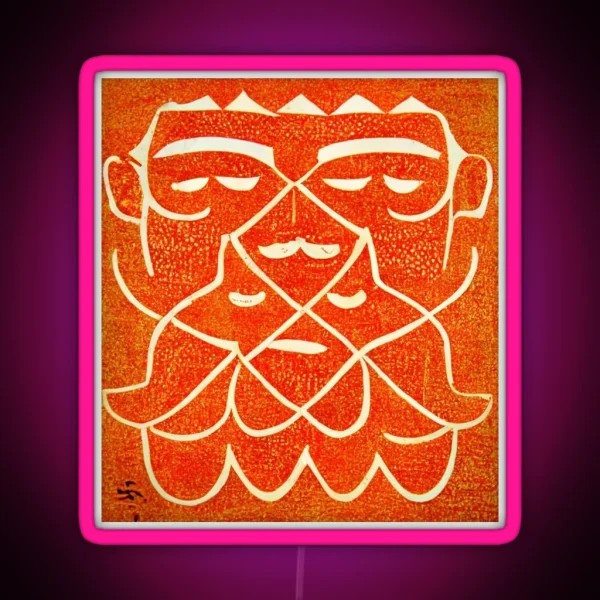 Ram Dass Yantra Lithograph Powerful RGB Neon Sign