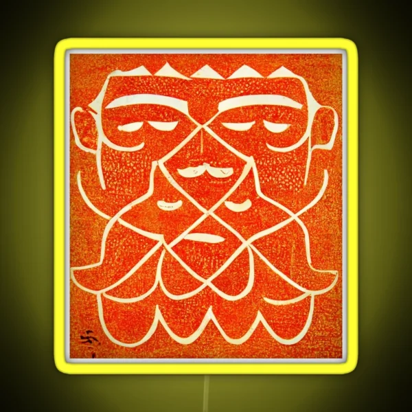 Ram Dass Yantra Lithograph Powerful RGB Neon Sign