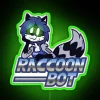 Vibrant neon wall decor featuring colorful RAM the Raccoon Bot logo.