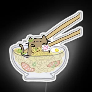 Ramen Cat RGB Neon Sign