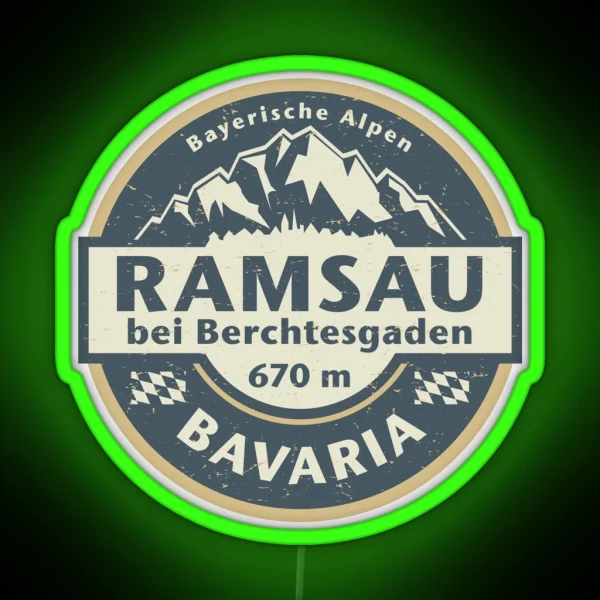 Ramsau Bei Berchtesgaden Bavaria Germany RGB Neon Sign