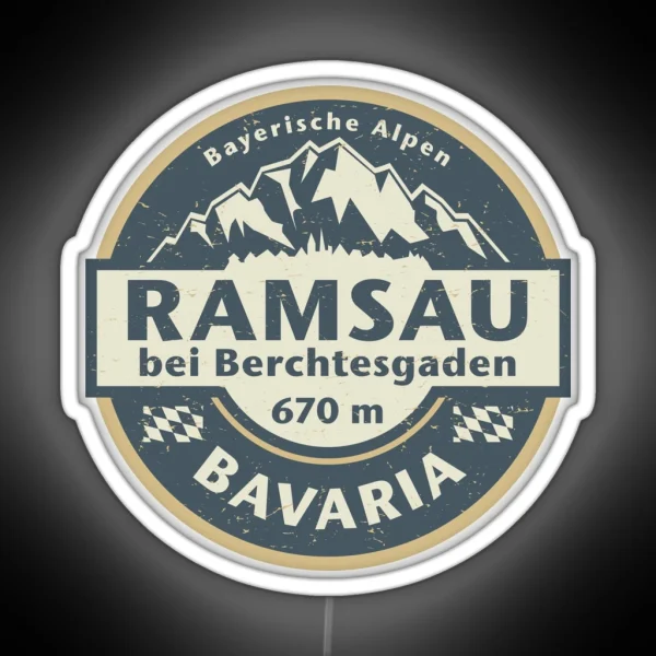 Ramsau Bei Berchtesgaden Bavaria Germany RGB Neon Sign