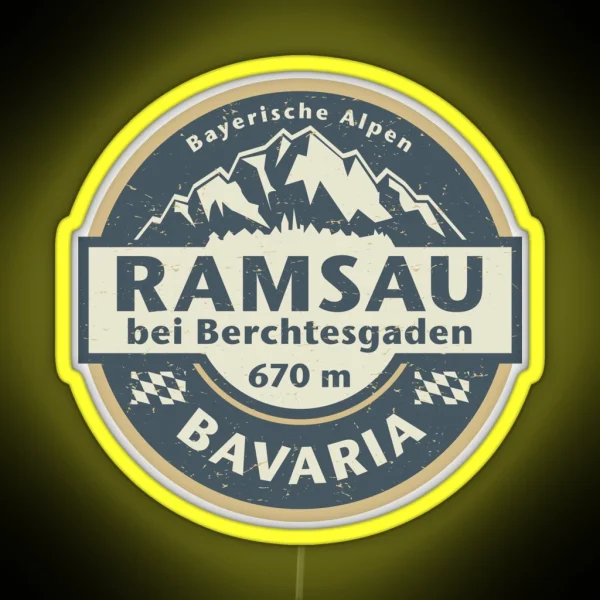 Ramsau Bei Berchtesgaden Bavaria Germany RGB Neon Sign