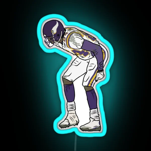 Randy Moss Mooning Celebration RGB Neon Sign