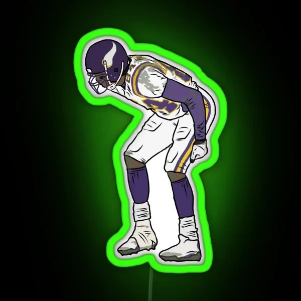 Randy Moss Mooning Celebration RGB Neon Sign