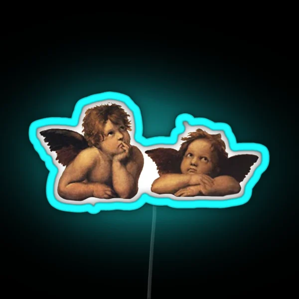 Raphael S Sistine Chapel Angels Led RGB Neon Sign