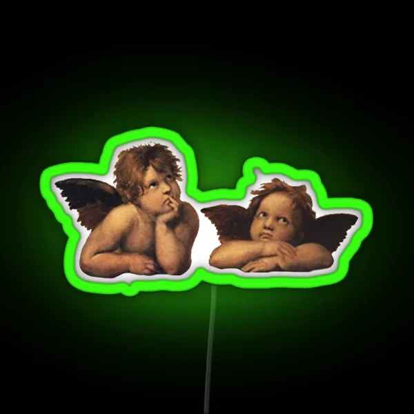 Raphael S Sistine Chapel Angels Led RGB Neon Sign