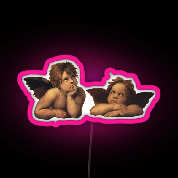 Raphael S Sistine Chapel Angels Led RGB Neon Sign