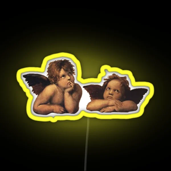 Raphael S Sistine Chapel Angels Led RGB Neon Sign