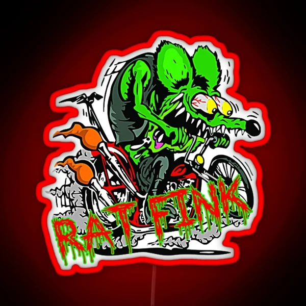 Rat Angry RGB Neon Sign
