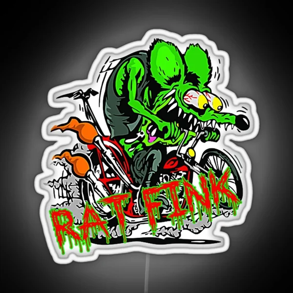 Rat Angry RGB Neon Sign