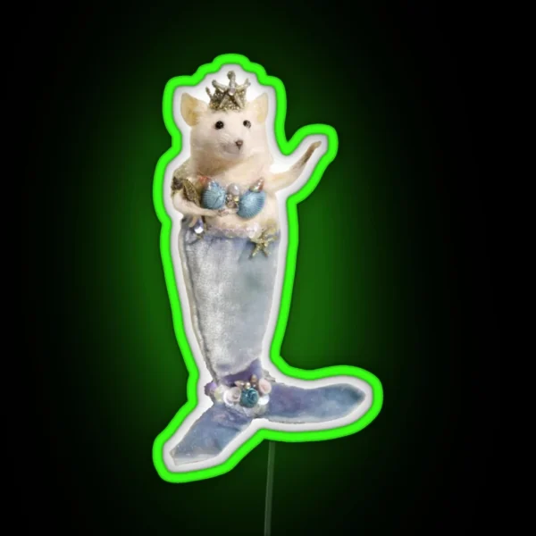 Rat Mermaid RGB Neon Sign