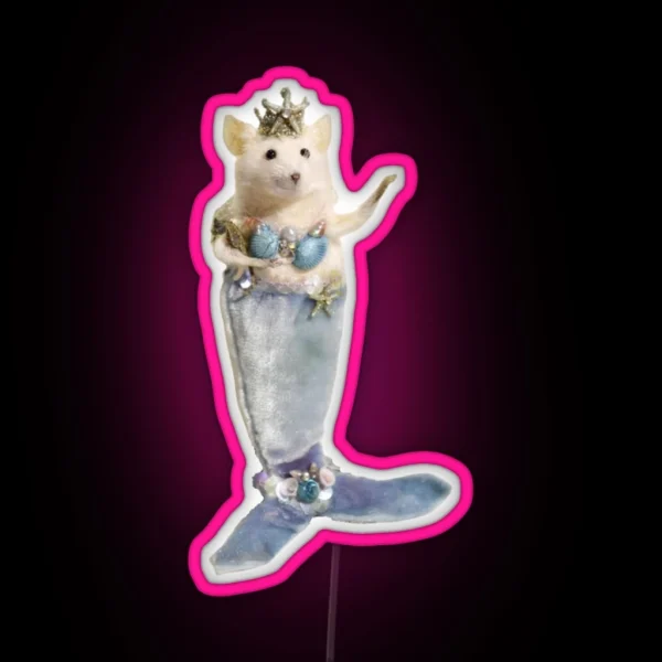 Rat Mermaid RGB Neon Sign