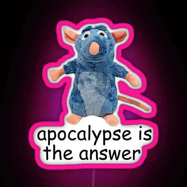 Ratatuille Cursed Meme RGB Neon Sign