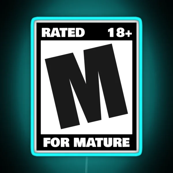 Rated M For Mature RGB Neon Sign