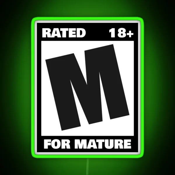 Rated M For Mature RGB Neon Sign