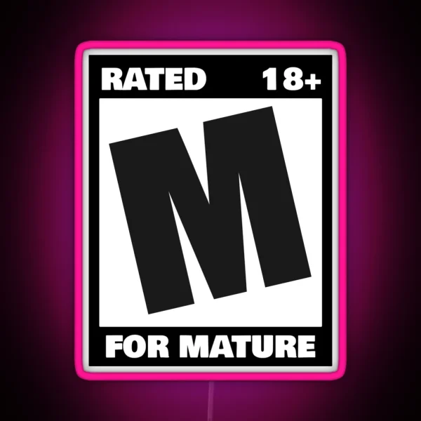 Rated M For Mature RGB Neon Sign
