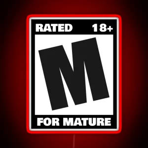Rated M For Mature RGB Neon Sign