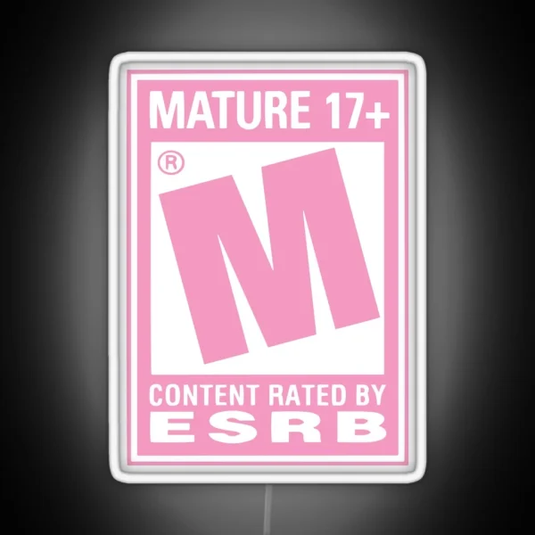 Rated M Pink RGB Neon Sign